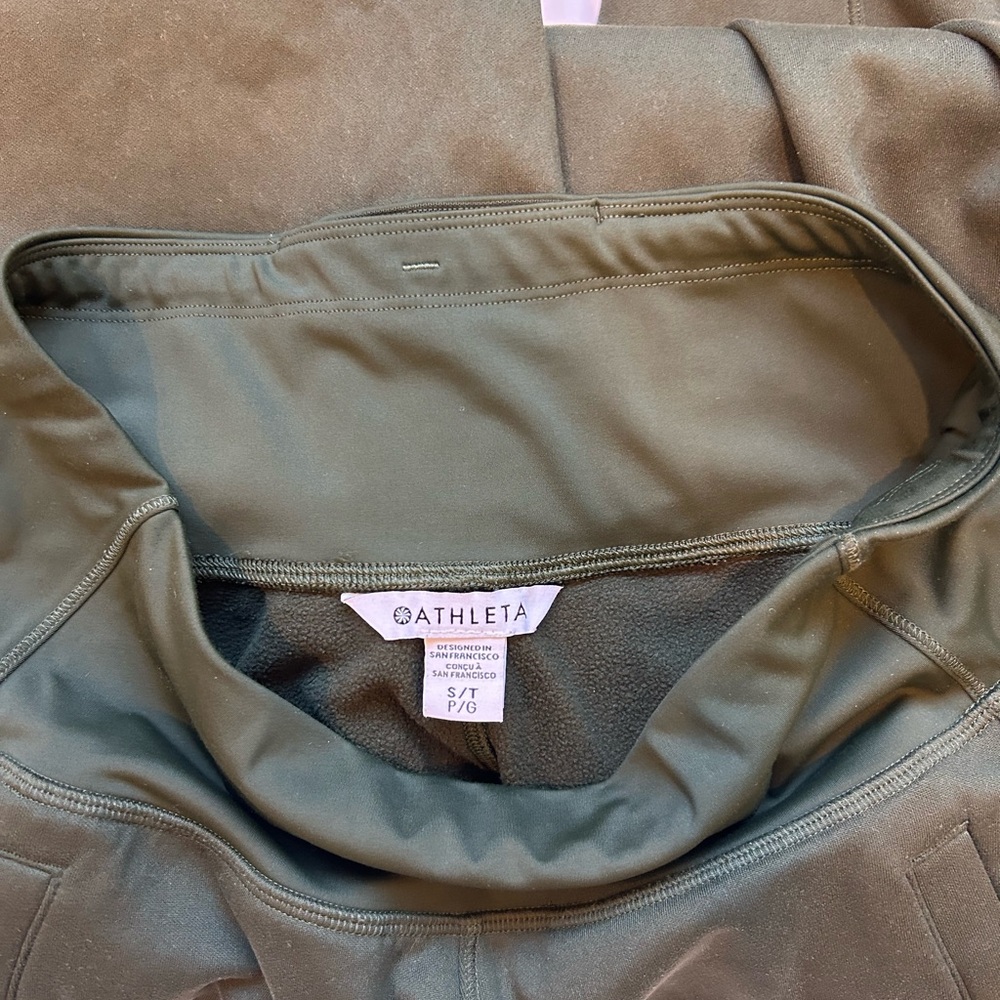 Athleta Unstoppable Fleece Lined High Rise Jogger Aspen Olive S Tall - Picture 6 of 6